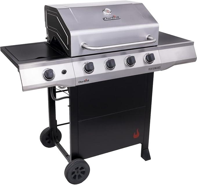 Charbroil Performance Series Silver 5 -Burner Liquid Propane Gas Grill 1 -Side Burner