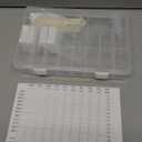 Embroidery Floss Organizer, Cross Stitch Thread Storage Box Tools - Bobbin Winder, 1 Removable 24 Compartments with 40 Hard Plastic Floss Bobbins and Stickers for Craft DIY Embroidery Sewing Storage