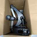 Pedal Exerciser Desk Exercise Bike Leg and Arm Exercise Bike with LCD Monitor Foldable and Porable (Black/Grey)