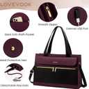 LOVEVOOK Laptop Bag for Women 15.6 Inch Tote Work Professional Leather Computer Briefcase Waterproof Handbag Shoulder Large Capacity Business Teacher Office Crossbody Purse