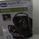 Chicco KeyFit 35 Zip ClearTex Infant Car Seat and Base - Rear-Facing for 4-35 lbs Infants, With Head/Body Support, Zip Shield, Compatible with Chicco Strollers (Ash)