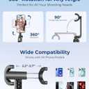 67 Selfie Stick Tripod for iPhone, Lightweight Travel Phone Tripod with Wireless Remote, Extendable Cell Phone Stand for Photography, Video & Live Streaming  Black