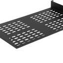ProMaster Server Vented Shelf - 19 Inches, 10'' Deep, 1U Universal Integration Server Vented Rack Mounting Tray for Consistent Airflow, Cantilever Mount, Device and Equipment Wall Mounting - Black
