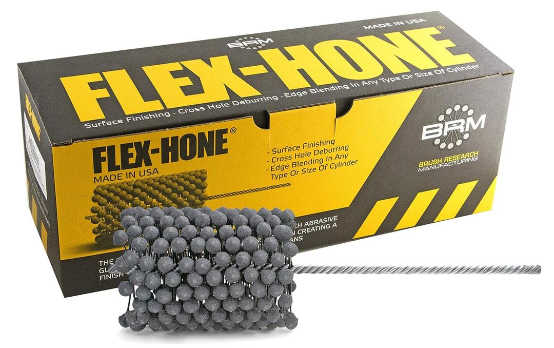 Brush Research GBD41218 FLEX-HONE, 4-1/2" (114mm) Diameter, 180 Grit, Silicon Carbide, For Mild Steel, Stainless Steel Cast Iron and Softer Ferrous Materials