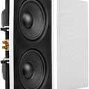 OSD Audio Dual 8" in Wall Subwoofer 350W Reinforced Back Bridge, Easy Install, Paintable Grill, IWS88