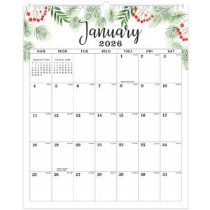 2026 Wall Calendar, 18 Months Calendar, Jan. 2026 - June 2027, 11.8' x 14.6'', Desk Calendar 2026 with Large Blocks, Twin-Wire Binding, Ideal 2026 Calendar for Home, Office, Classroom, or Business Planning