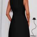 PRETTYGARDEN Womens Formal Short Dresses 2026 Summer Sleeveless Boat Neck A Line Elegant Mini Cocktail Party Dress (Black, XS)