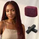 The Fox Afro Kinkys Bulk Human Hair Bundles for Braiding (14 Inch, Burgundy #99J, 50g), 100% Unprocessed Soft 4C Human Hair for Boho Braids, Twists, Dreadlocks & Loc Repair, Kid-Friendly