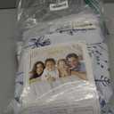 Nanko Floral Duvet Cover Set King Size, Blue and White Flower Leaf Print Pattern Bed Set, Soft Microfiber Reversible Comforter Bedding Cover with Zip Tie - Vintage Farmhouse for Women Men, 3Pcs 104x90