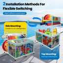 Pool Float Storage Bin 271 Gallon - 2-in-1 XX-Large Outdoor Pool Toy Storage Holder for Raft Noodles Inflatables Towels Balls, 9 Wheels Mesh Rolling Organizer Car Bin for Swimming Equipments