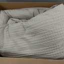 PHF Soft Waffle Comforter Set King Size- Comfy Breathable Waffle Weave Comforter with 2 Pillow Shams, 3 Pieces Less Snagging Lightweight Textured Bedding Set for All Season, Natural/Linen