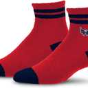 For Bare Feet Unisex Kid's Cozy Two Stripe NHL Youth (Red)