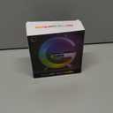 Smart LED Table Lamp, 4-in-1 Wireless Charger, Music Rhythm Ambient Night Light, Alarm Clock, and Bluetooth Speaker with App Control, G-Shaped Lamp for Bedroom, Office and Home Decor (White)