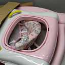 5 in 1 Foldable Baby Walker, Activity Baby Walker-Baby Bouncer, Rocker, Activity Center,Seat and Push Walker,Detachable Trampoline Mat, Adjustable Speed Rear Wheels and Height,Ages 6-18 Months(Pink)