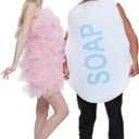 EraSpooky Couples Soap and Loofah Costume Adult Funny Halloween Party Couple Costumes Set, One size