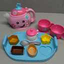 Fisher-Price Toddler Toy Laugh & Learn Sweet Manners Tea Set with Smart Stages Learning Songs for Pretend Play Kids Ages 18+ Months