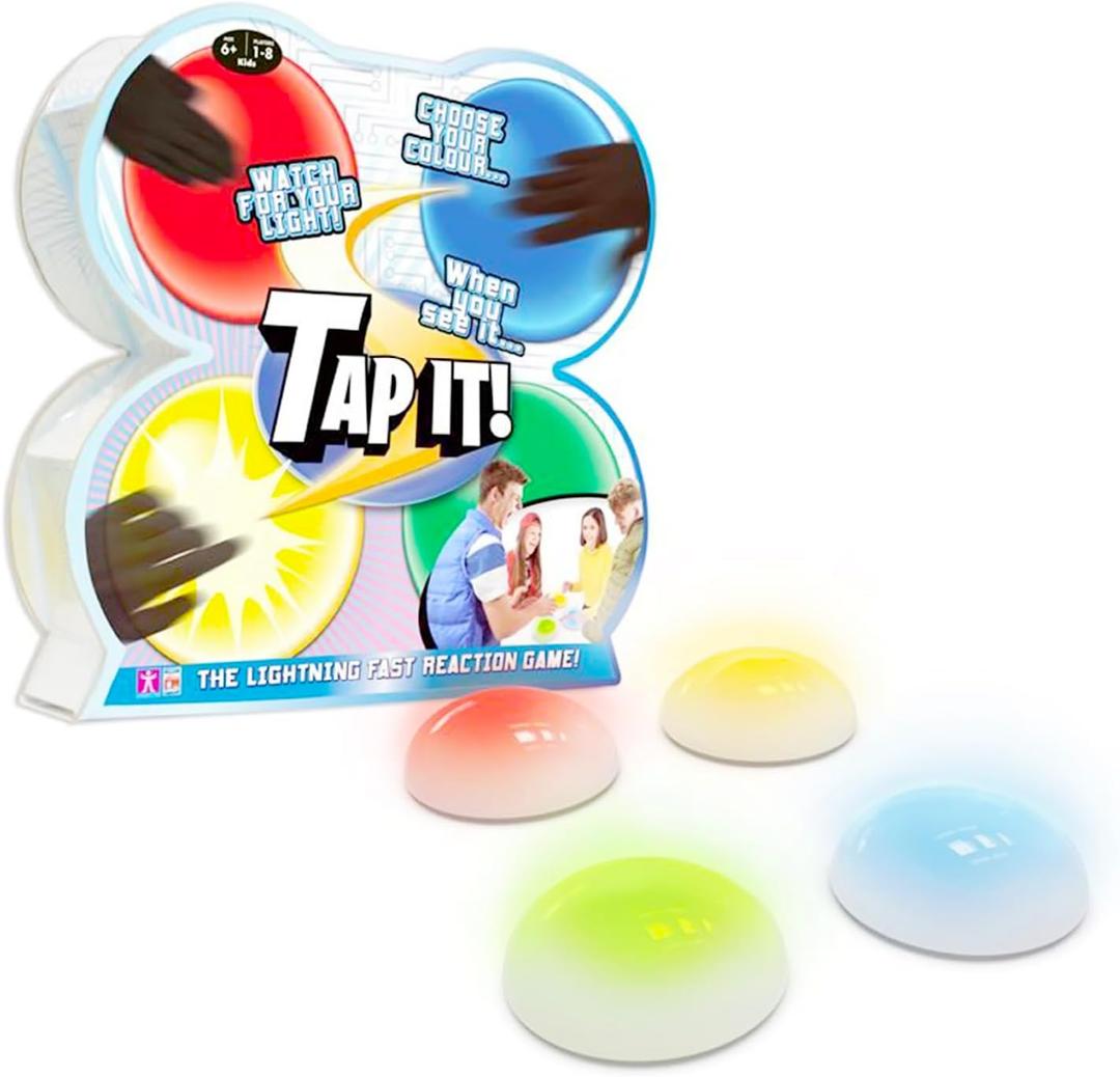 Fotorama Tap It Wireless Reaction Light Game, 4 Games in One Touch Play Set, Builds Hand-Eye Coordination Agility & Memory, Gifts for Kids Ages 6 & Up