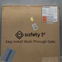 Safety 1st Easy Install Walk Thru Baby Gate for Doorway With Door, Dog Gates, Fits 29"-38", Easy Install 28" Tall, White