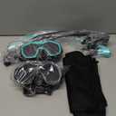 Kwambiri Snorkeling Gear for Adults Kids, Dry-Top Snorkel Set, 180°Panoramic Wide View Diving Mask Breathing Freely Snorkel Mask for Snorkeling Scuba Diving Swimming Travel