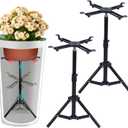 Adjustable Plant Risers for Inside Pots, 12-22" Rise Planter Inserts for Large Pots, Planter Lift Stand Pot Filler Plant for Indoor Outdoor Tall Taper Planters Containers (4.3-8.6" Top, Set of 2)