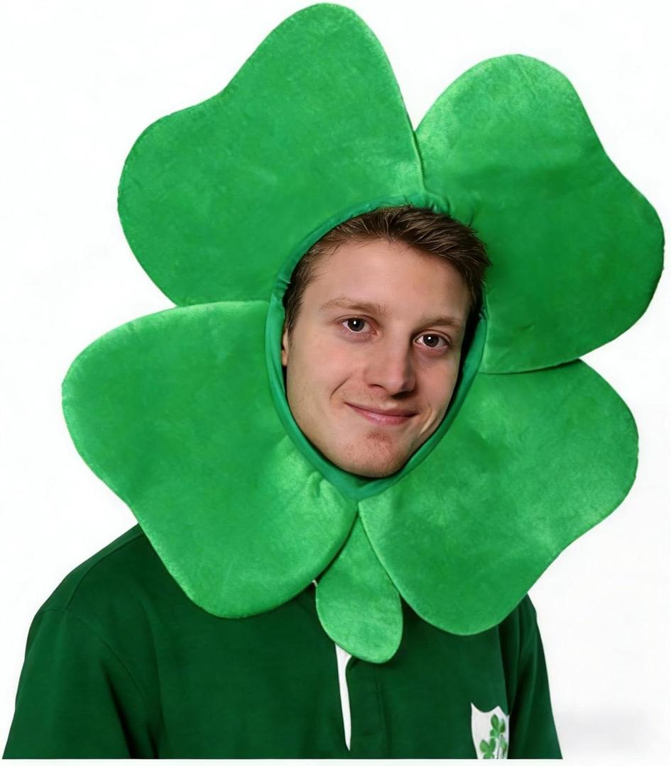 St. Patricks Day Shamrock Hat Green Irish Clover Hat Funny Holiday Costume Accessory for Women Men Party Decoration