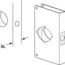 Prime-Line MP10852 Lock and Door Reinforcer, 2-1/8 In. x 2-3/8 In. x 1-3/8 In., Stainless Steel (Single Pack)