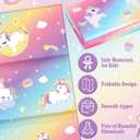 Shellwei Vinyl Nap Mat for Kids Preschool Daycare 52 x 20 x 1'' Kids Sleeping Folding Rest Mat for Toddler Boys Girls Baby Classroom Home Travel(Rainbow Unicorn)