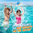 Billeeit 5Pcs Water Skipping Balls Set for Pool Play, Multi-Colored Splash Water Bouncing Balls, Fun Water Pool Beach Swim Toys & Games for Kids 3+ 4-8-12 and Adults