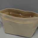 Lckaey Purse Organizer Insert for Longchamp, Premium Felt Long Champ Le Pliage Handbag Organizer Large Beige