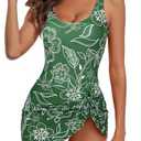 Century Star Swim Dress for Women - 2026 One Piece Swimsuit with Skirt Tummy Control Swim Dresses Bathing Suit Swimwear