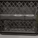 MYPET North States Paws Portable Pet Gate: 26-40" Wide. Pressure Mount. No Tools Needed. Made in USA, 23" Tall, Expandable, Durable Dog Gates for Doorways, Fieldstone Gray