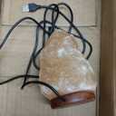 JIC Gem Natural USB Himalayan Salt Lamp Crystal Salt Rock Mini Hand Carved Lamp with Multi-Color LED Changing Bulb