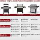 Hiorucet Adjustable 24''-30'' Grill Drip Pan Kits for Dyna Glo DGF493BNP, DGF510SBP, Backyard Grill BY13-101-001-12, Grease Tray and Heat Plate Shields for Dyna Glo Grill Replacement Parts 5 Burner.