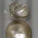 Posh Setting Gold Plastic Serving Bowls - Angled, Disposable for Chips, Candy, Salad, Fruit - Wedding and Party Table - Gold Glitter, 8 OZ, 5 Pack