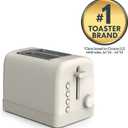 bella 2 Slice Toaster, 6 Setting Shade Control w Reheat, Cancel, Bagel & Defrost Buttons, Removable Crumb Tray, Anti Jam & Auto Shutoff, Auto Centering Guides & Cord Wrap, 900 Watt, Oatmilk