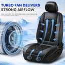 FLORICH Cooling Car Seat Cover, Ventilated Seat Cushion Cooling Car Seat Pad for Summer Driving with 2 Powerful Turbo Fans Universal Fit for Car SUV Truck Van-Black
