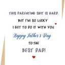 2 x Funny Fathers Day Card for Husband, Relatable Parenting Gift from Wife, Happy Fathers Day Gift