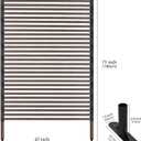Outdoor Privacy Screen Fence with Stand 4FT x 6FT, Freestanding Privacy Fence Panels for Outside, No Dig Fence for Air Conditioner, Trash Can, AC Unit, Patio Lattice Fence Trellis Brown