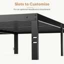 DUMOS Full Size 14 Inch Bed Frame - Metal Platform Bed Frame Mattress Foundation with Steel Slat Support, No Box Spring Needed, Storage Space Under Base, Easy Assembly, Black