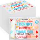 60 Pcs Occupational Therapy Month Bag Gifts Bulk Appreciation Gift EVA Makeup Cosmetic Bag with Zipper Multi Purpose Cosmetic Pouch for Occupational Therapists Therapist Gift for Woman