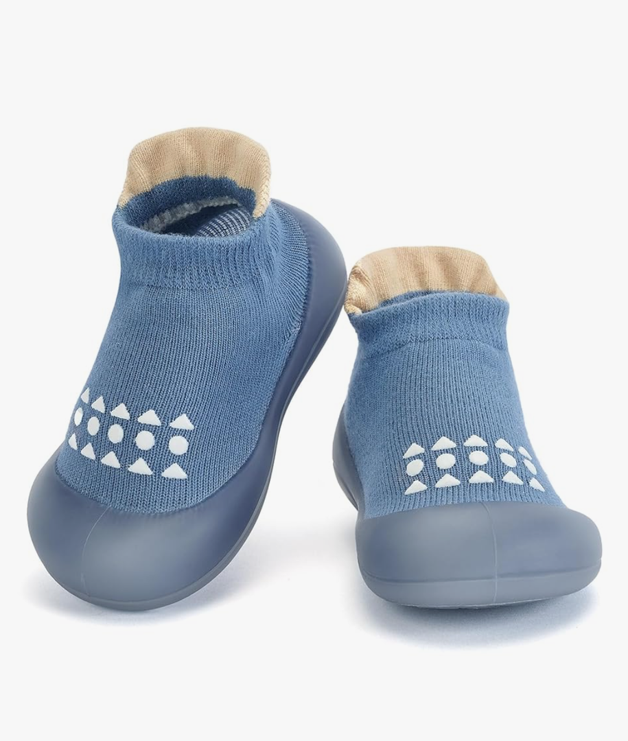 Infant Walking Shoes Baby Sock Shoes with Soft Rubber Sole, Non-Slip Toddler Slippers for boys and girls, Breathable Sneakers
