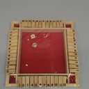 DC-BEAUTIFUL Shut The Box Dice Game, 2-4 Players Classic Board Game for Adults, Wooden Tabletop Game with Dices and Instruction,Math Strategy Game for Christmas Party (Red)