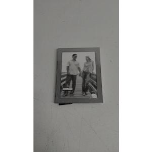 Malden International Designs Matte Silver With Silver Inside Border Picture Frame, 5x7, Silver