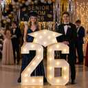Graduation Decorations 2026 Party Numbers: 4.5FT Graduation Decorations Class of 2026 - Large Marquee Numbers 26 for Kindergarten Preschool High School