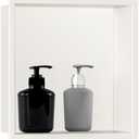 SaniteModar Shower Niche, Stainless Steel Shower Niche No Tile Needed, Recessed for Bathroom Storage (Warm White, 12x12)