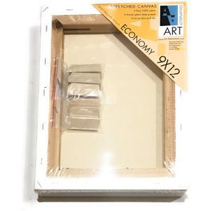 Art Alternatives Economy Cotton Stretched Canvas, 9 x 12 in, 5/8 in deep, 2/Pkg
