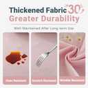Laolitou Spring Table Cloth (Fits 6 Foot Table) Rectangle Linen Waterproof Textured Light Pink Tablecloth, Washable Wrinkle Free Spill Proof Fabric Tablecloths for Dining Table Farmhouse, 60x84 Inch