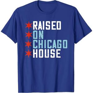 Raised on Chicago House Music - EDM DJ Illinois Raver T-Shirt XXL