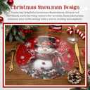 Lallisa 100 Pcs Christmas Snowman Disposable Paper Place Mats Red Let It Snow Winter 13'' Round Placemats Bulk Snowflakes Red Cardinals Seasonal Christmas Holiday Table Mats for Dining Decoration