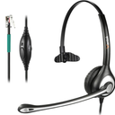Wantek Corded Telephone Headset Mono w/Noise Canceling Mic for Avaya Aastra Allworx Adtran Alcatel Lucent AltiGen Comdial Digium Gigaset InterTel Mitel Plantronics MiVoice Landline Deskphones(F600S1)